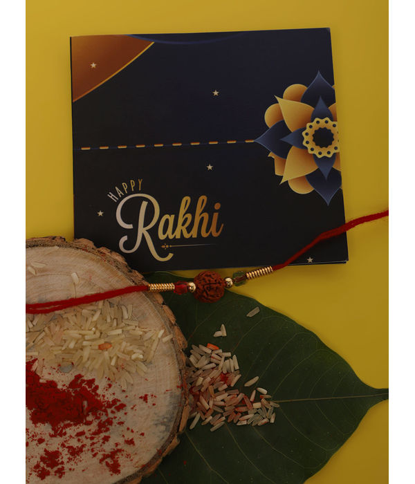 YouBella Rakhi and Greeting Card Combo for Brother (Multi-Colour) (YBRK_74)